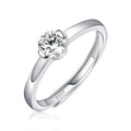 Moissanite Engagement Ring | Pure Mind | Sterling Silver