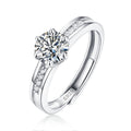 Moissanite Engagement Ring | Charm | Sterling Silver