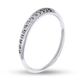 Minimalist Sterling Silver Ring with Sparkling Zirconia 1190R