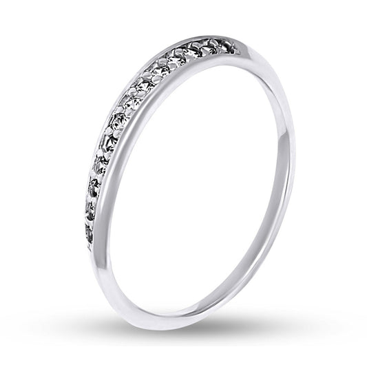 Cubic Zirconia Ring | Minimalist | Sterling Silver