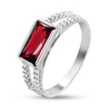 Garnet Ring | Everyday | Sterling Silver
