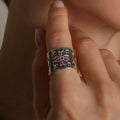 Cubic Zirconia Ring | Vyshyvanka Star | Sterling Silver
