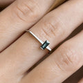 Anillo de Circonia Cúbica | Bar Noir | Plata 925