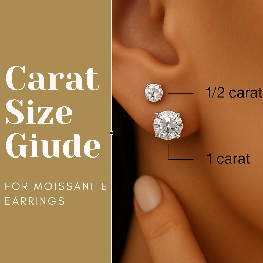 Moissanite Stud Earrings | Heartfelt | Sterling Silver