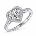 Anillo de Compromiso de Moissanita | Heartfelt | Plata 925