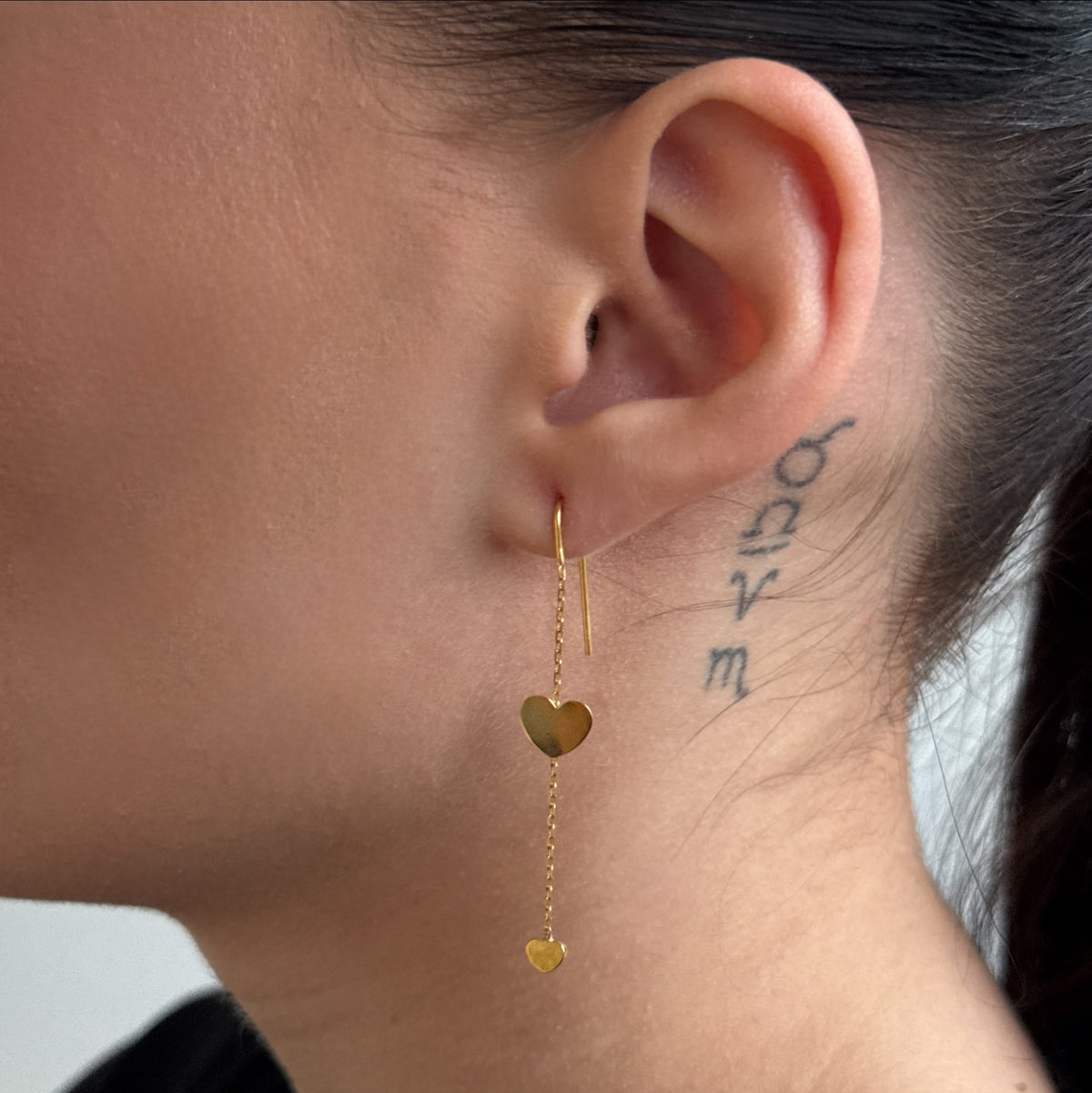 Heart Threader worn on model