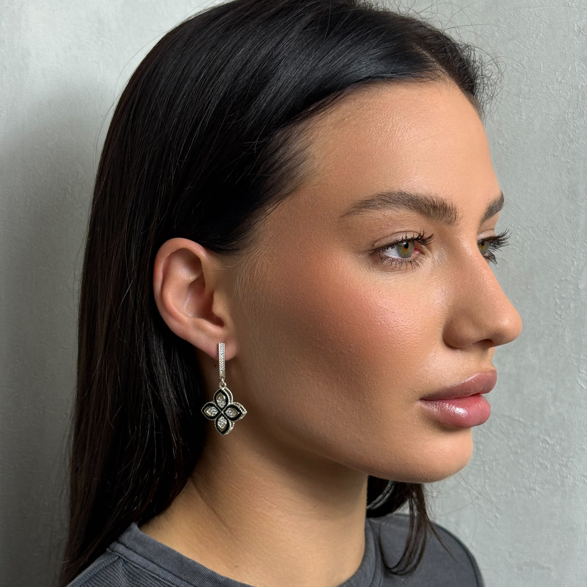 Venetian Flower worn on model