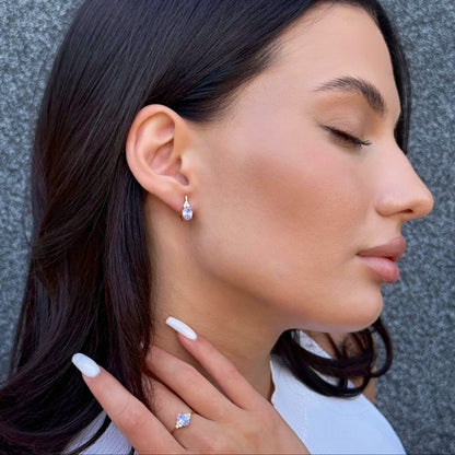 Golden Oval Trio worn on model