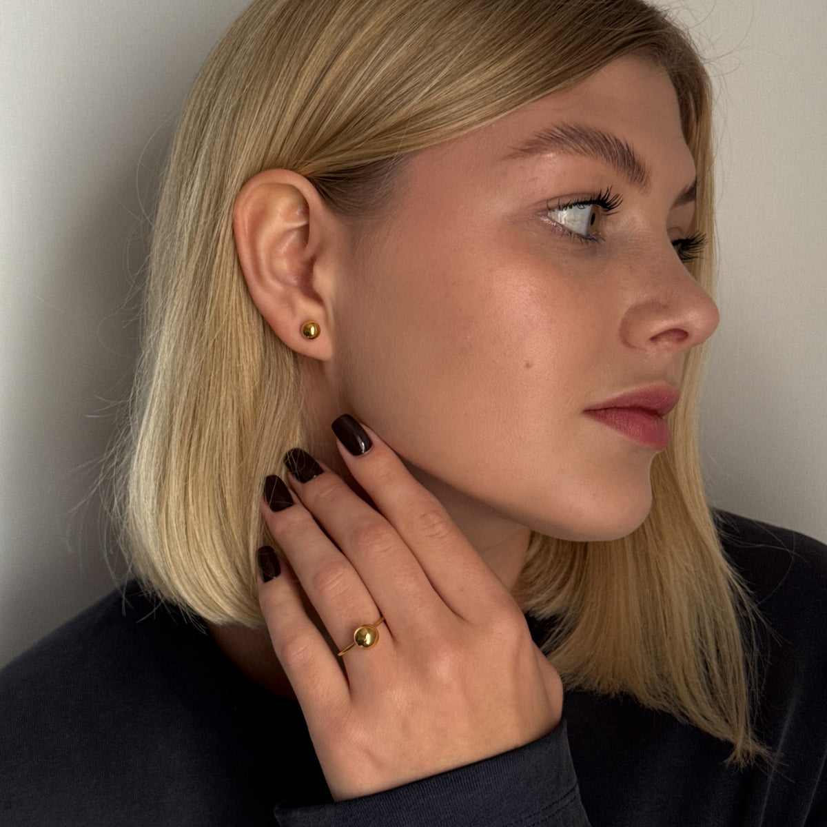 Golden Ball worn on model