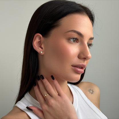 Golden Petite Promise worn on model