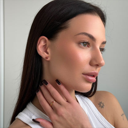 Golden Petite Promise worn on model