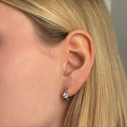 Ribbon Crown Solitaire worn on model