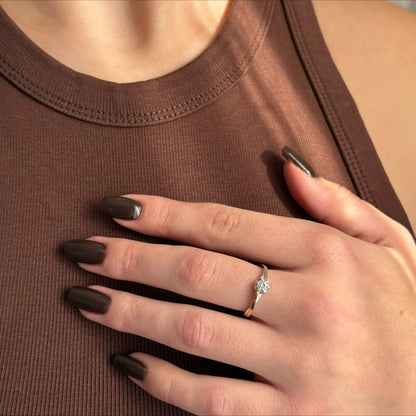 Gold Seam Solitaire worn on model