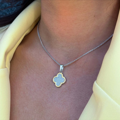 Pavé Clover worn on model