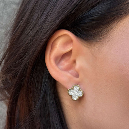 Pavé Clover worn on model
