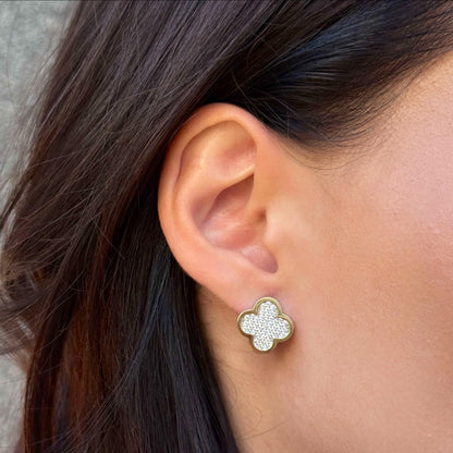 Pavé Clover worn on model