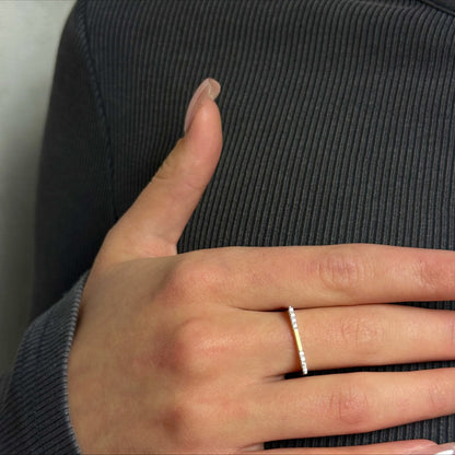 Gold Bar Stacker worn on model