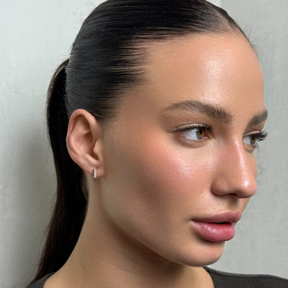 Pavé Bar Studs worn on model