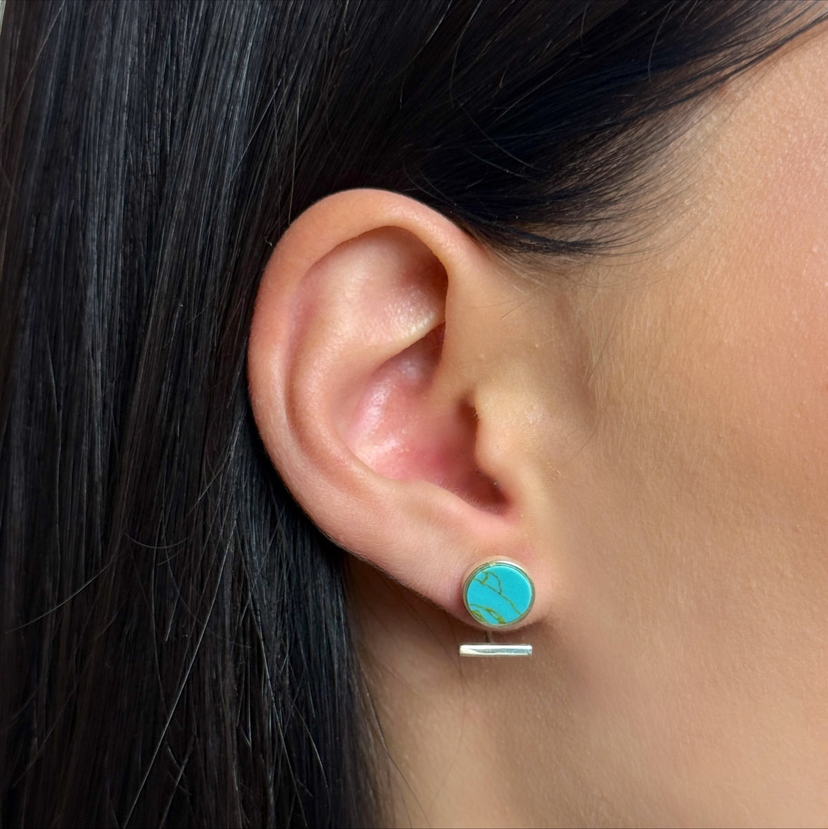 Green Turquoise Stone Timeless worn on model