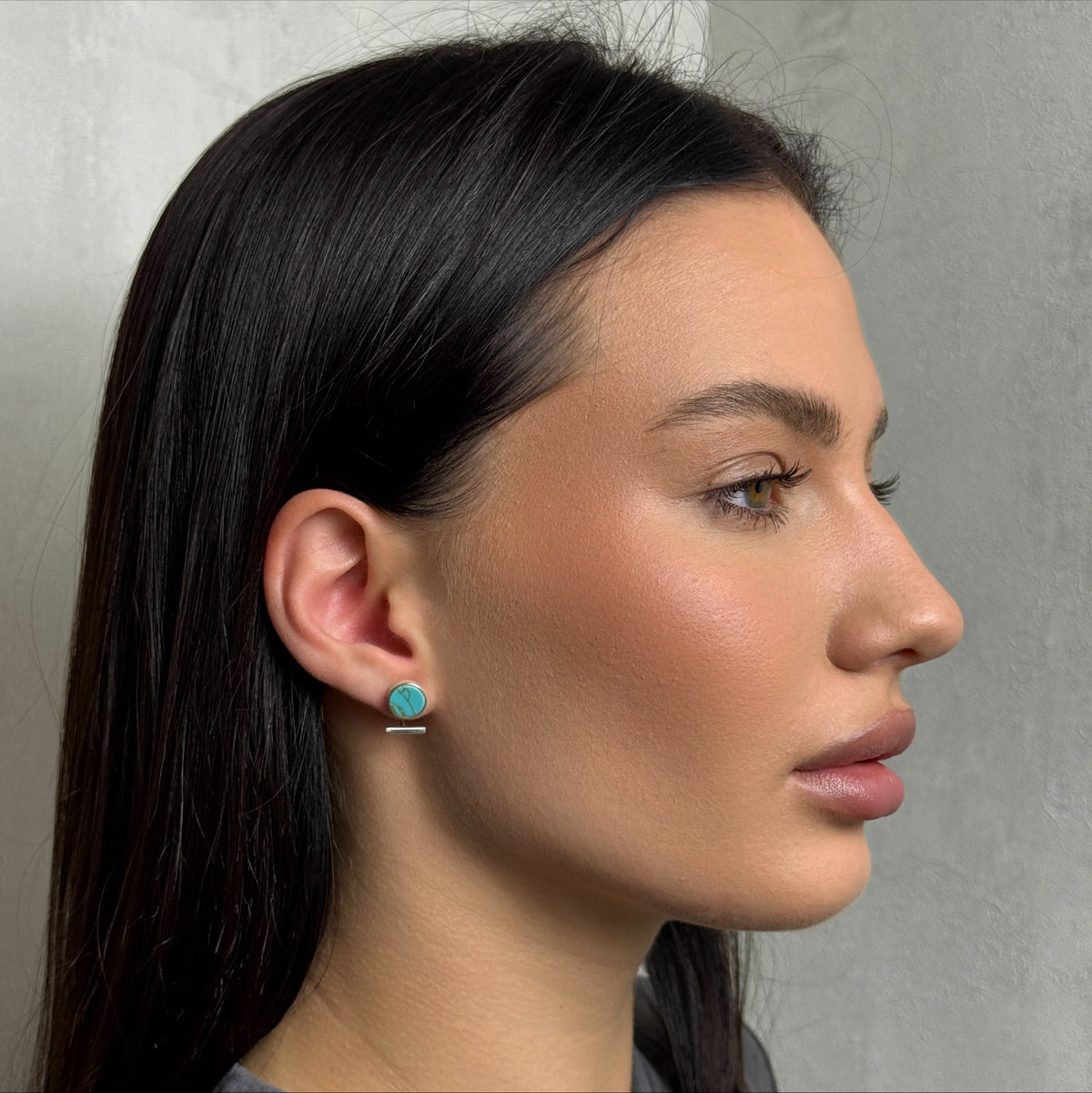 Green Turquoise Stone Timeless worn on model