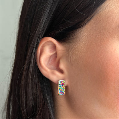 Confetti Crystals worn on model