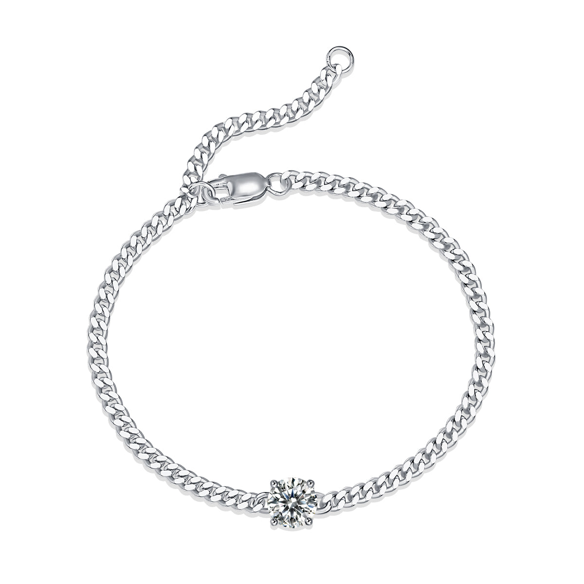 Moissanite Bracelet Dream, sterling silver