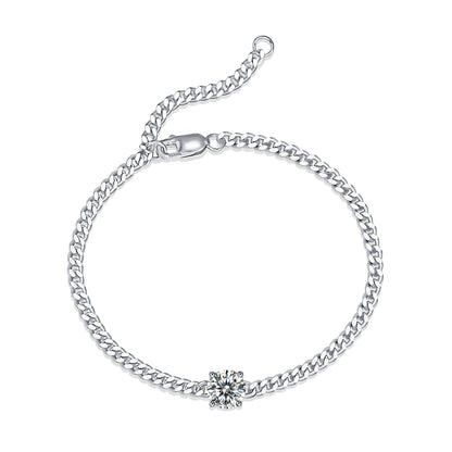 Moissanite Bracelet Dream, sterling silver