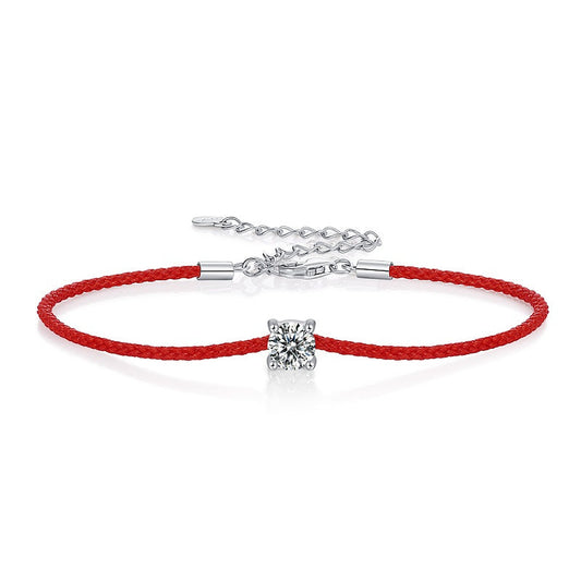 Moissanite Bracelet Guard, sterling silver