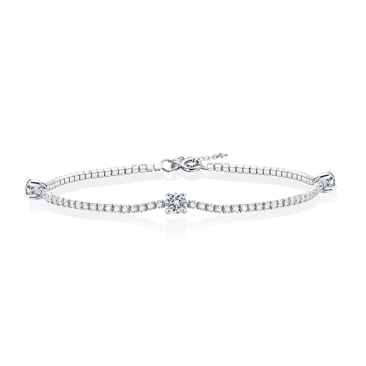 Moissanite Statement Bracelet - Bold Star Trek Theme with Modern Appeal