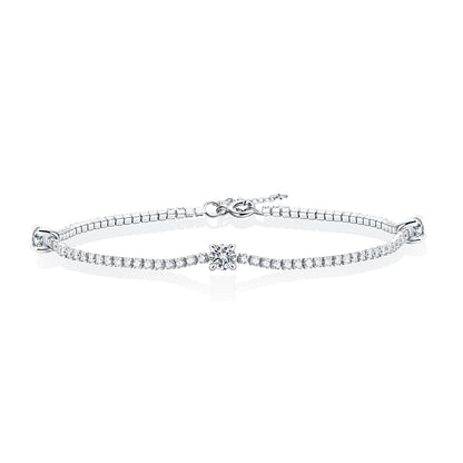 Moissanite Statement Bracelet - Bold Star Trek Theme with Modern Appeal