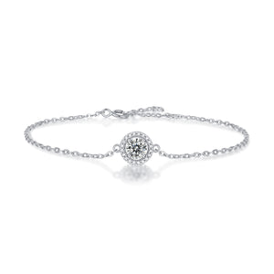 Moissanite Bracelet Tale, sterling silver