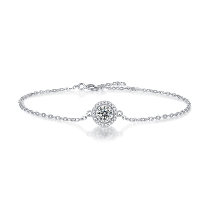 Moissanite Bracelet Tale, sterling silver