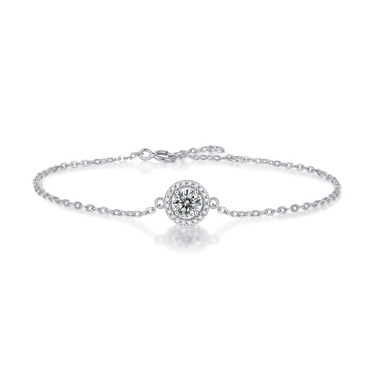Moissanite Bracelet Tale, sterling silver