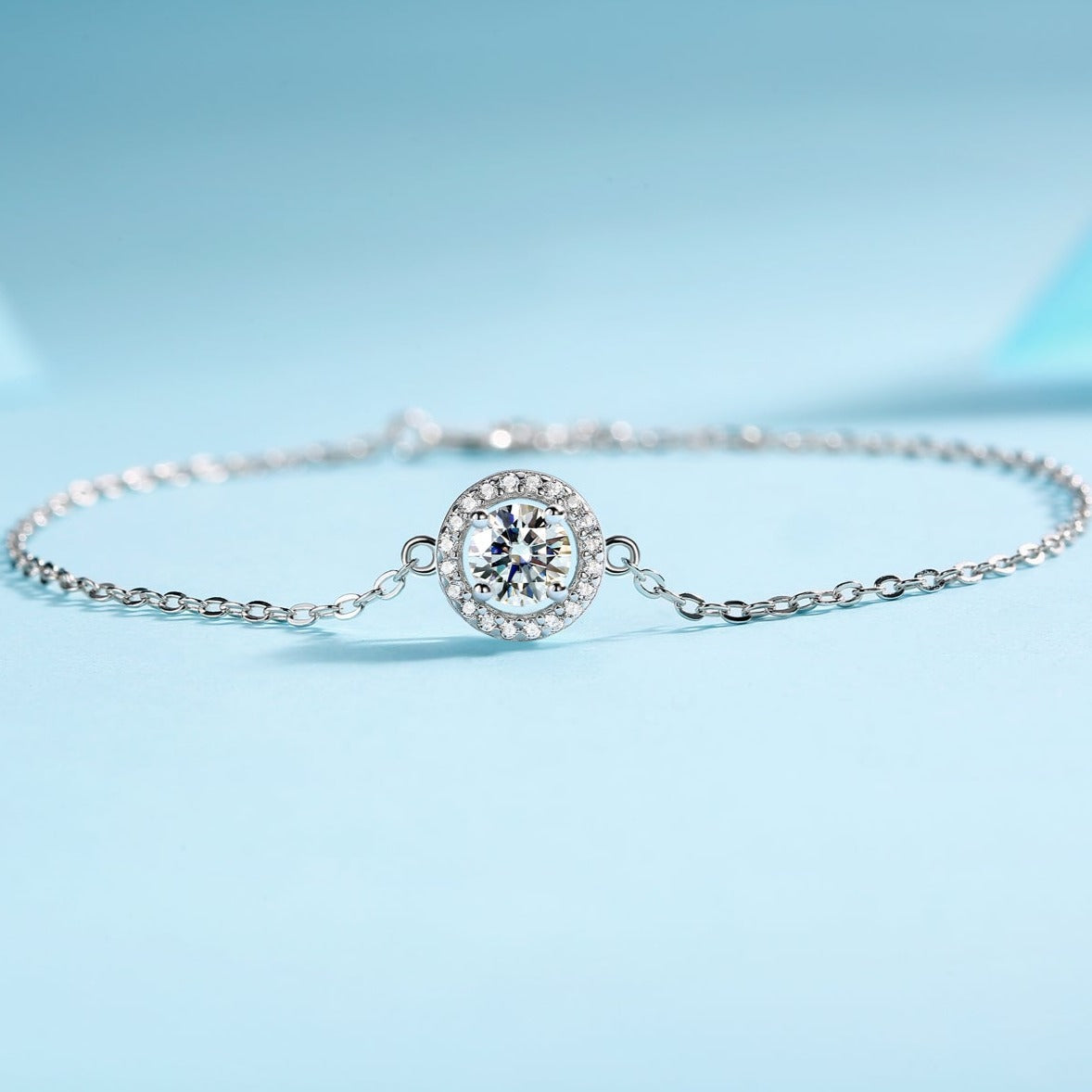 Moissanite Bracelet Tale, sterling silver, view 3