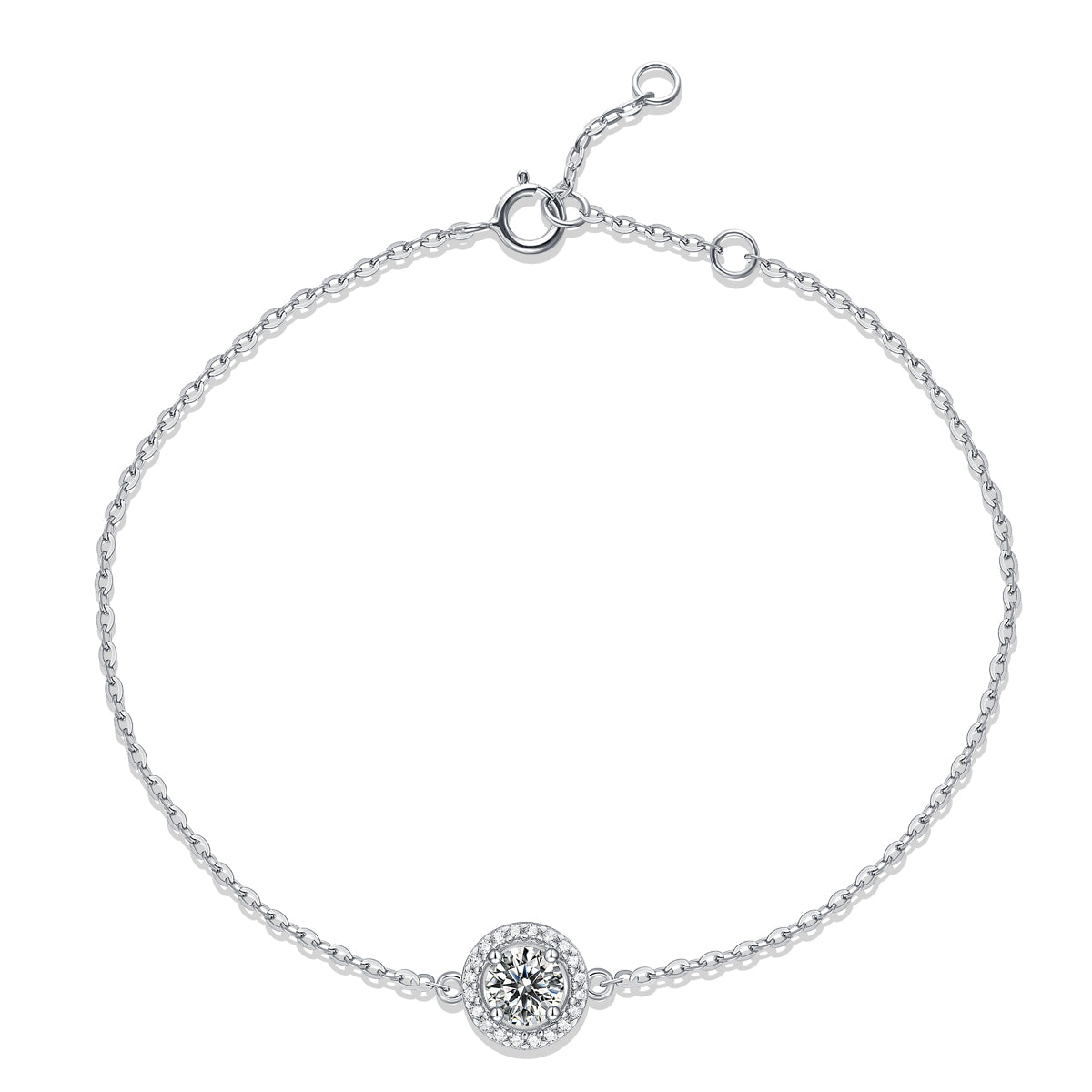 Moissanite Bracelet Tale, sterling silver, view 5
