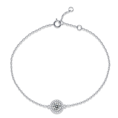 Moissanite Bracelet Tale, sterling silver, view 5