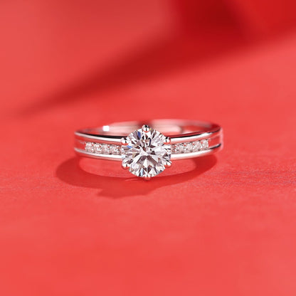 Luxury Moissanite Ring - Olivia Star Jewelry with a Brilliant Center Stone