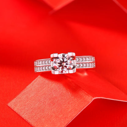Supernova Moissanite Ring - Brilliant Sparkle in S925 Sterling Silver