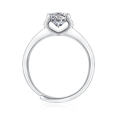 Moissanite Engagement Ring Supernova, sterling silver, view 5
