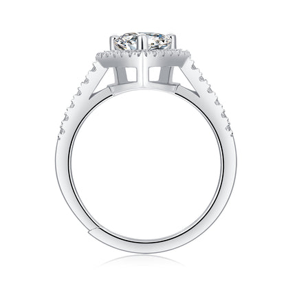 Moissanite Engagement Ring Heartfelt, sterling silver, view 6