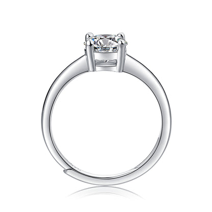 Elegant Moissanite Shining Star Ring - S925 Sterling Silver with Radiant Sparkle