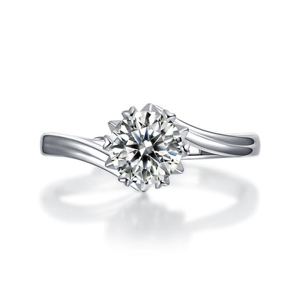 Moissanite Engagement Ring Royal, sterling silver, view 5