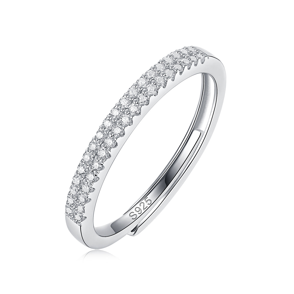 Moissanite Engagement Ring Star Trek, sterling silver