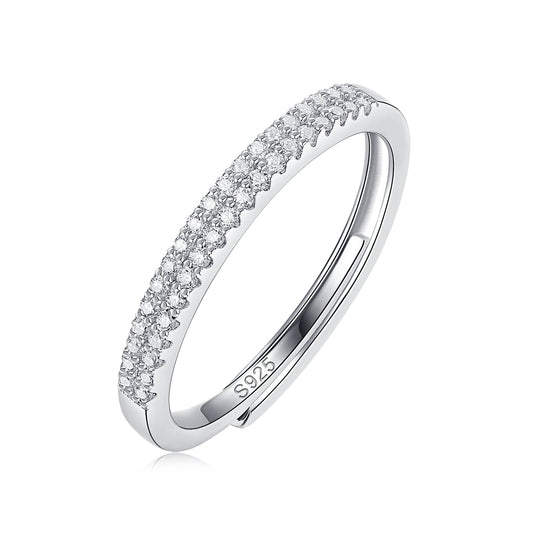 Moissanite Engagement Ring Star Trek, sterling silver