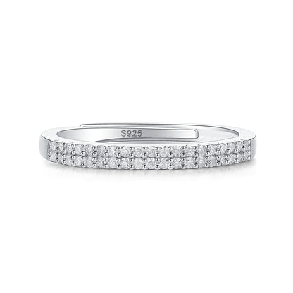 Moissanite Engagement Ring Star Trek, sterling silver, view 5