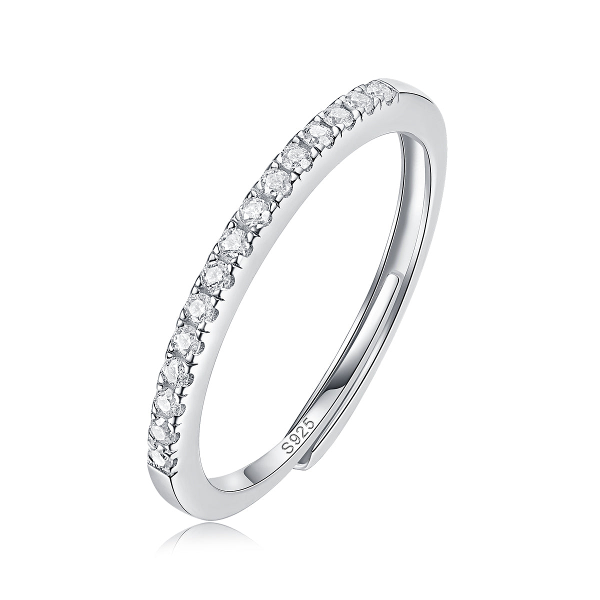 Moissanite Engagement Ring Star Walk, sterling silver