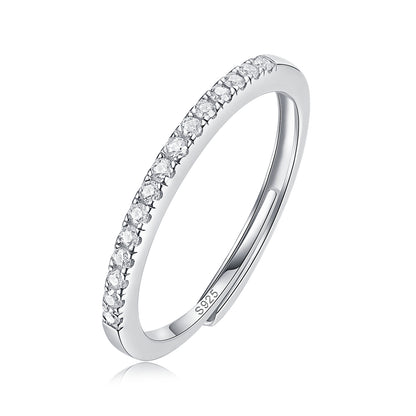 Moissanite Engagement Ring Star Walk, sterling silver