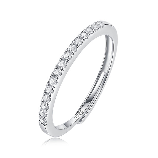 Moissanite Engagement Ring Star Walk, sterling silver
