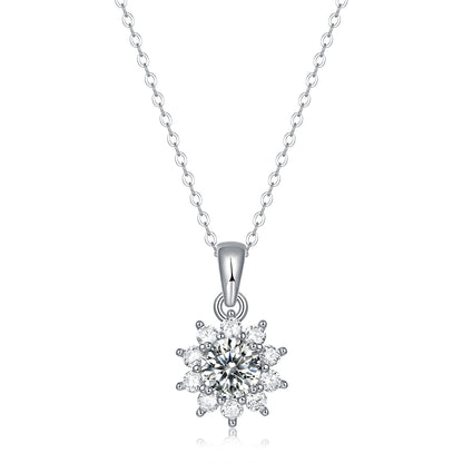 Moissanite Pendant Necklace Desire, sterling silver