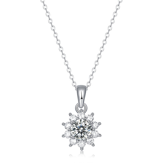 Moissanite Pendant Necklace Desire, sterling silver